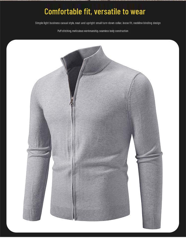 Men's Slim Fit Wool Cardigan Sweater - Autumn Winter Fashion Trend