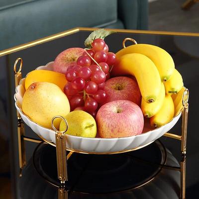 Luxury Iron & Ceramic Decorative Fruit Tray