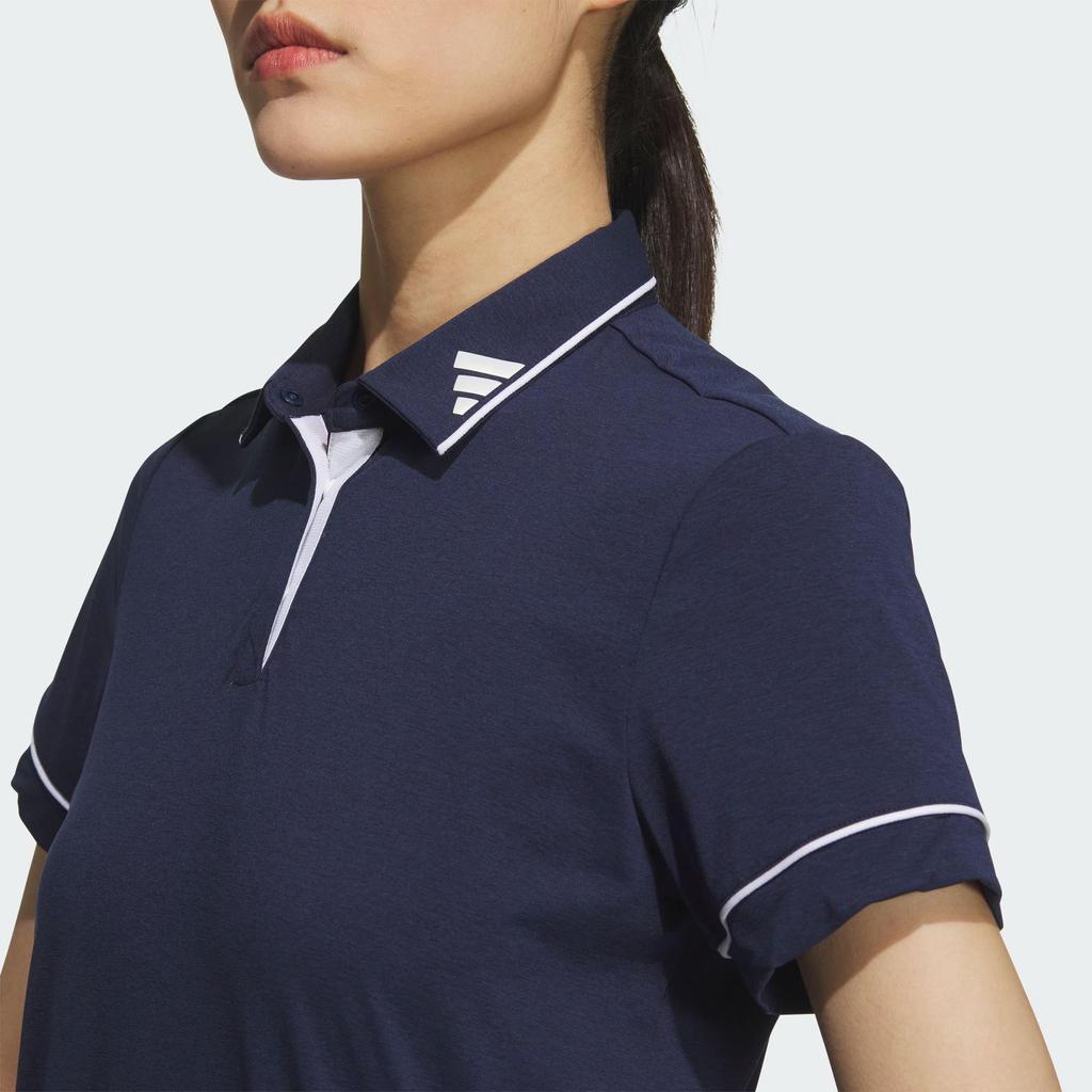 adidas Twistknit Comfortable Stylish Simple Short Sleeve Polo Shirt Women Tops Navy-Blue JG1348