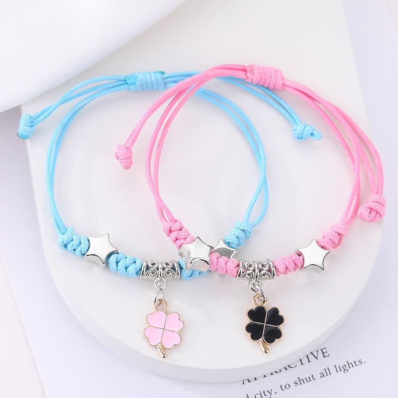 Bracciale intrecciato fatto a mano, braccialetto portafortuna, braccialetto intrecciato minimalista, braccialetto regalo colorato con apertura regolabile