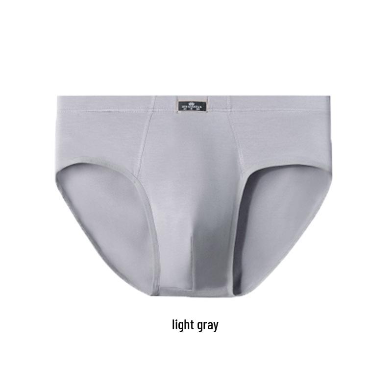 Men's Plus Size Breathable Mid-Waist Triangle Briefs for Bigger Individuals