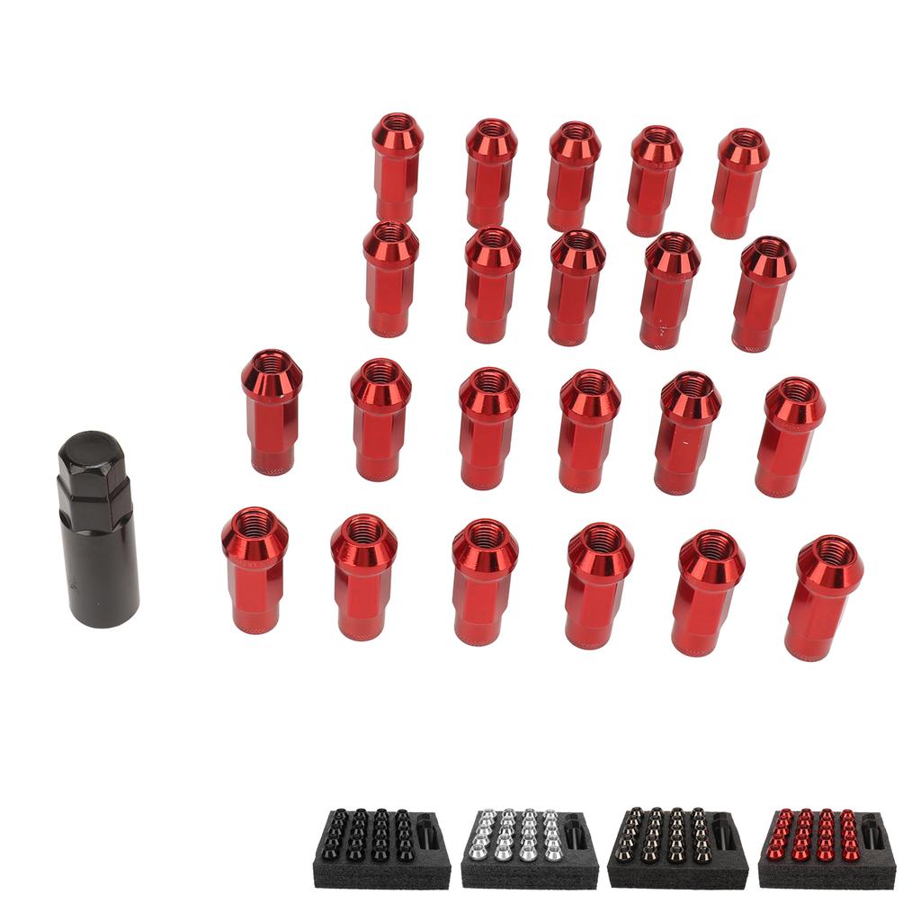 22PCS Tapered Lug Nuts with Nut Sleeve Key Alloy Steel  Forged Lock Nut Replacement for TOY