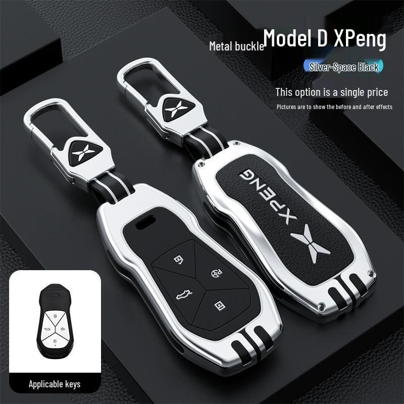 Hochwertige Schlüsselhülle & Kette für Xiaopeng Modelle: P7, P7i, P5, G3, G3i, G6, G9 - Herren- & Damen-Edition