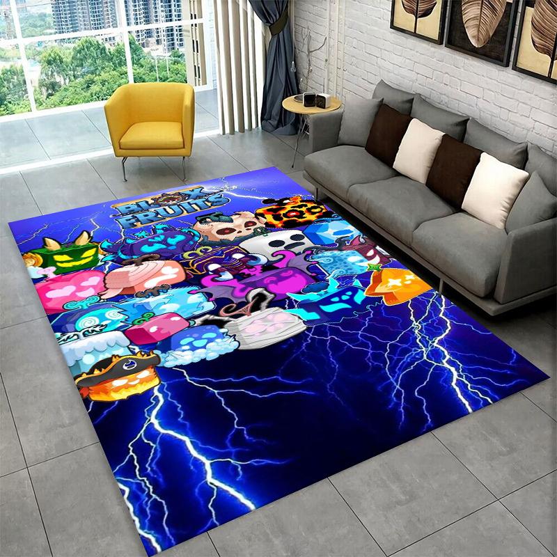 

Classic B-Blox Fruit Cartoon Game Carpet Rug for Bedroom Living Room Sofa Playroom Doormat Home Decor,Kid Area Rug Non-slip 40x60cm