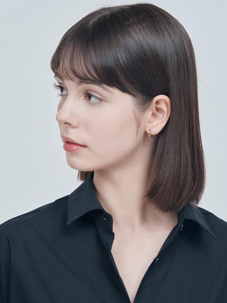 Kolczyki Pierścionki Dwu-liniowe 14K (Pozłacany) ELGPEE516