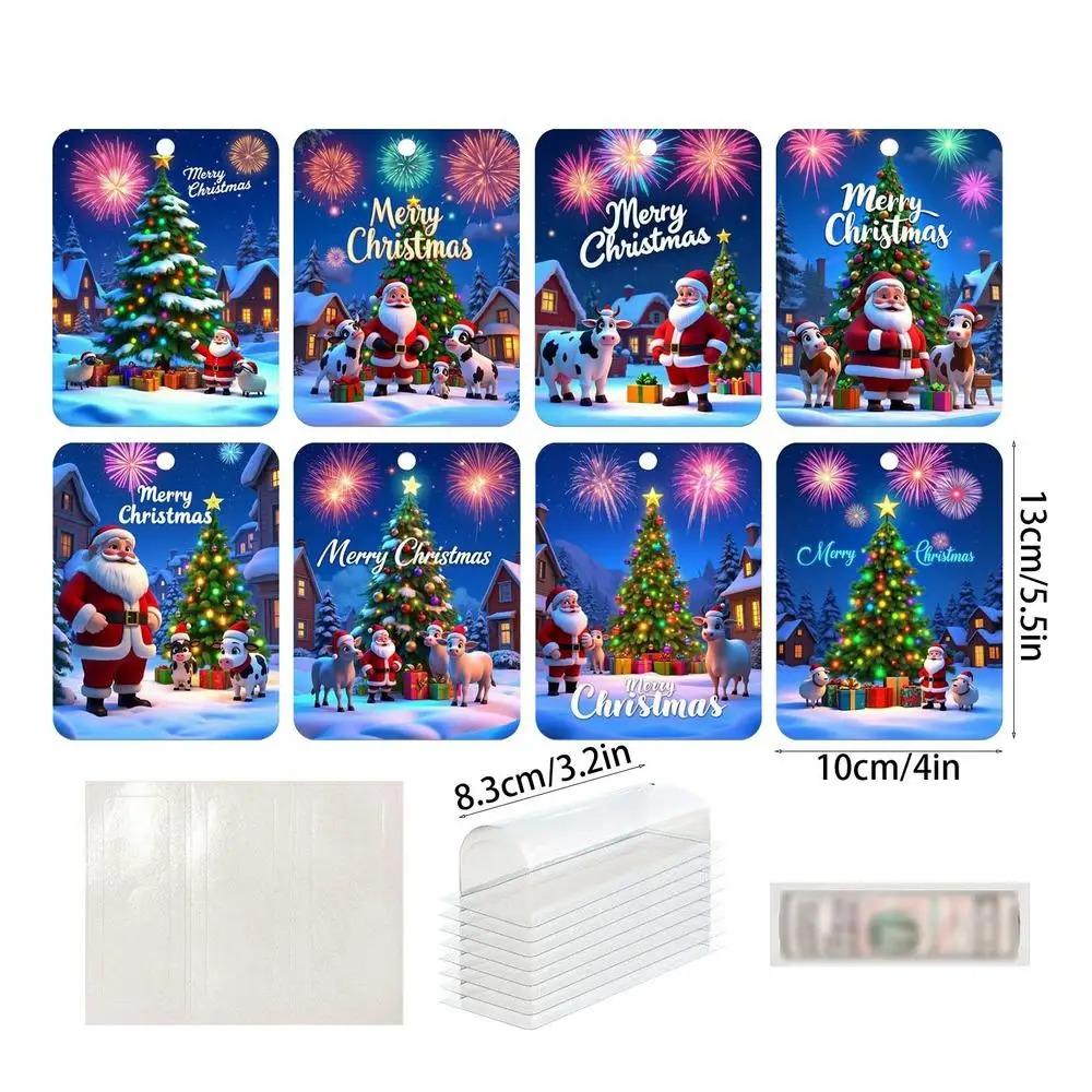 Christmas Money Holders For Cash Christmas Tree Money Card 8x Festival Money Clip Decorative Practical Funny Ornaments Money