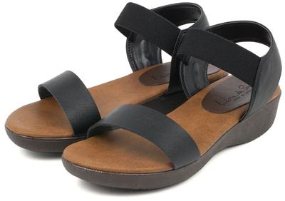 De Livre De Poche Made In Japan Beautiful Legs Sandals for Women Easy To Walk In Wedge Sole Painless Black M [Arch Contact] (Livre Poche)