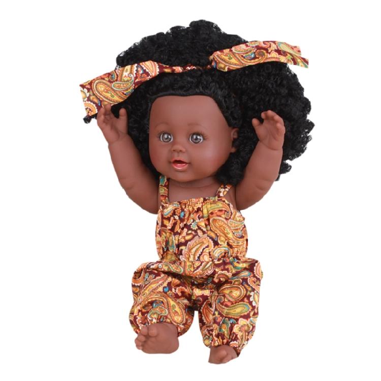 12in African American for Doll for Baby Girls Boys with Black Skin that Looks Re