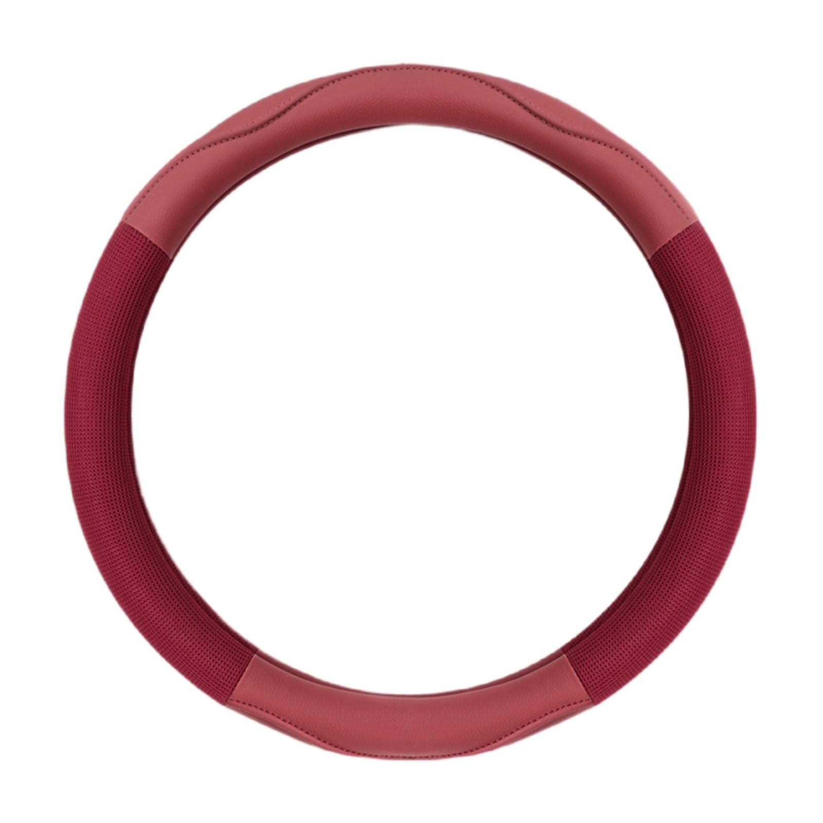 

TATACLEA Ice Silk Splice PU O Type Steering Wheel Cover 38cm Breathable, Dry and Comfortable (Red) красный