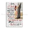 From daughter to my dad father day meaning quotes gift Metal Designing Cinema Plaques Print  Tin Sign Poster