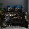3Pcs Lion Bedding Set 3D Printed Single Queen Size Duvet Cover Set For Kids Adult Bedroom Home Decor Machine-Washable