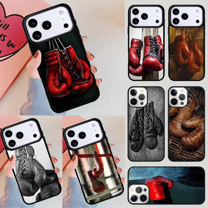 Boxing Gloves Hanging On a Wall Phone Case For iPhone 17 Air 14 15 13 12 Max Cover For Apple 14 15 16 16e 11 Pro Max Plus Coque