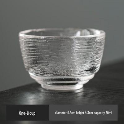 Japanese Hammered Crystal Borosilicate Glass Tea Cups (5-piece Set)