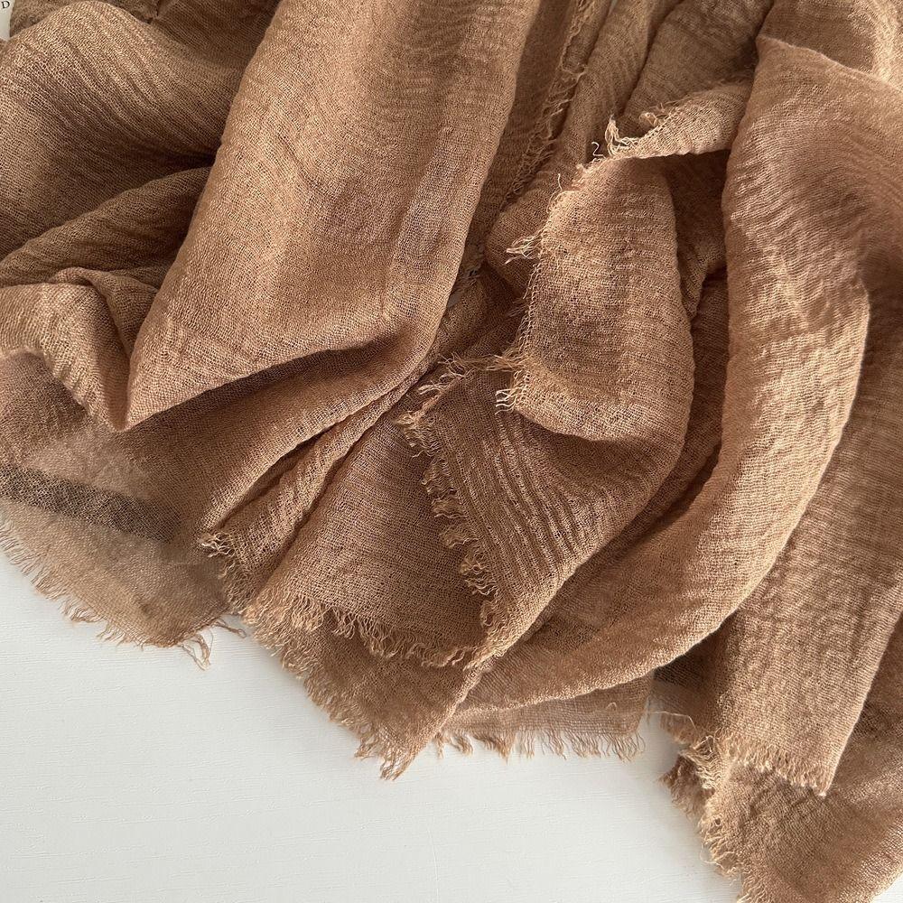 Big Size Turban Shawl Crinkle Plain Scarf New Hijab Scarf