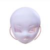 Maschera Integrale in PVC Bianca Maschera Fai-da-te in PVC con Corda per Festa Cosplay Mascherata