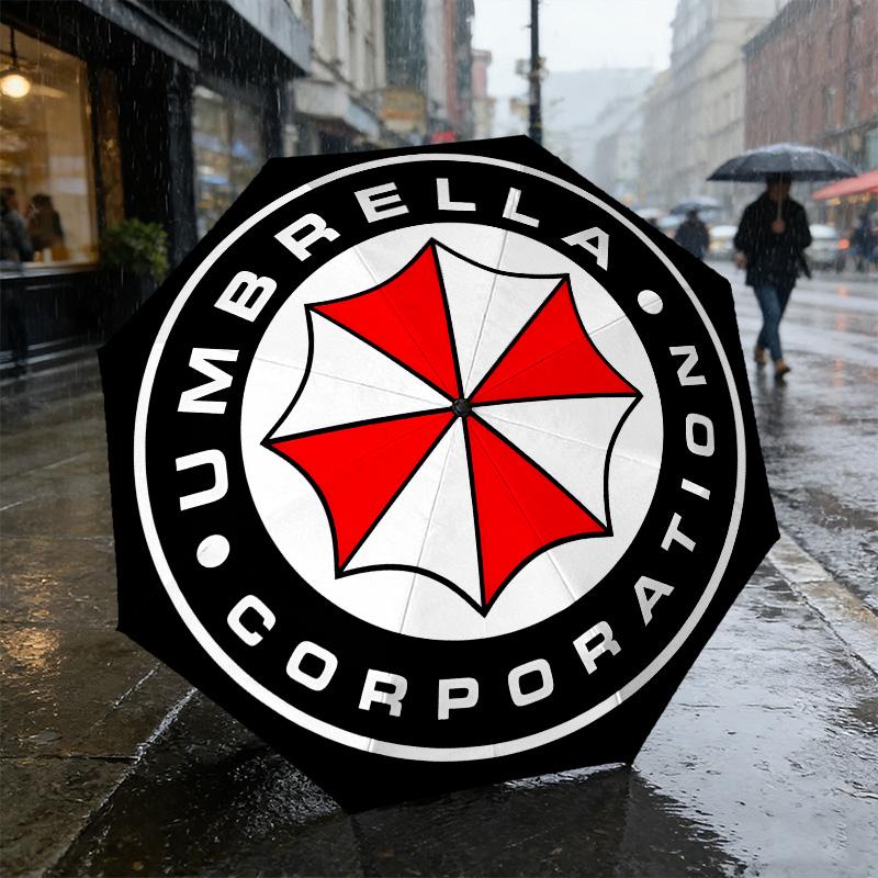 Umbrella Corp 8 Ribs 3Fold Black Glue Uv Protection Umbrella Sun Protection Rainproof Compact Folding Umbrella For Travel Daily Use C923334