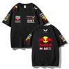 T-shirt Squadra F1 da Corsa Oracle Honda Bybit Stampa Oversize Uomo Donna Casual Cotone