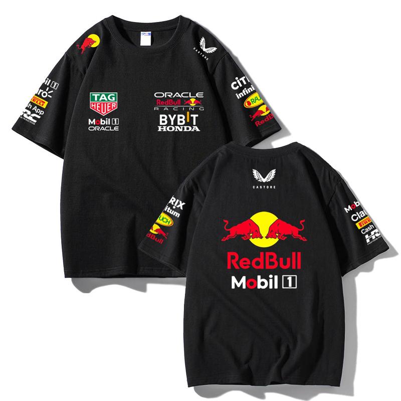 Red Bull Racing F1 Team T-Shirt Oracle Honda Bybit Print Oversized Men Women Casual Cotton Tee