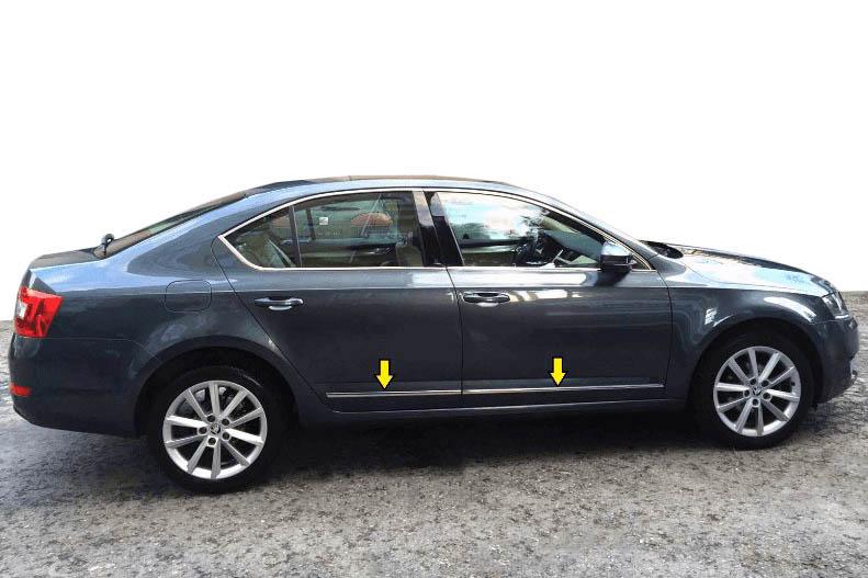 

Молдинг дверей (нерж) для Skoda Octavia III A7 2013-2019 рр.