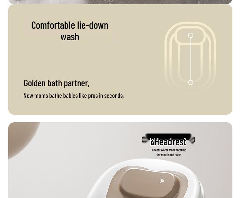 Eco-Friendly Portable Folding Baby Bathtub: Thick, Insulated, Large Sit & Lie Design with Quick Open, No Installation Required, Cartoon Patterned.
