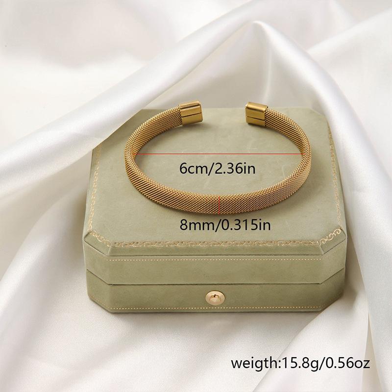 

Irregular Opening Braided Fried Dough Twists Gold Bracelet Titanium Steel Bracelet Stainless Steel Jewelry Colorfast Bracelet Gold