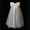 Bridal Woman Luminous Tulle Long Bachelorette Party Wedding  Ribbon Edge With Bowknot For Wedding Party