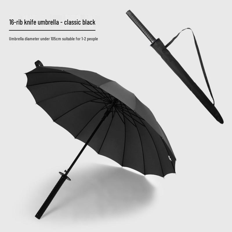 Custom Logo Katana Umbrella: Sun Protection, Semi-Automatic, Straight Handle for Sun and Rain