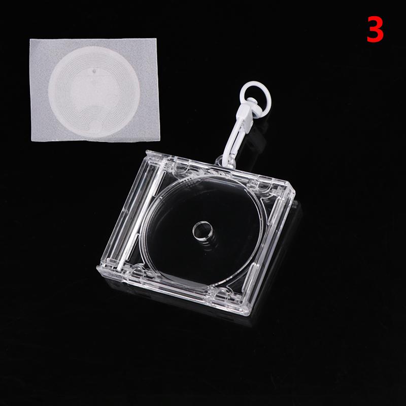 Blank Album Mini Cd Case Keychain Cd Player Keyring Peripheral Commemorative Album Key Holder For Diy Backpack Pendant