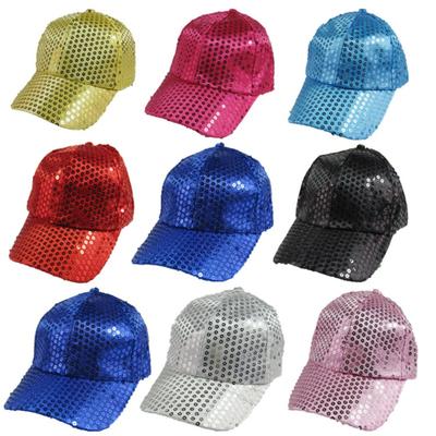 Glittering Baseball Cap Sequined Party Deco New Disco Costume  Party