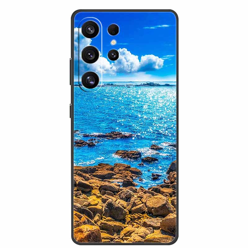 For Samsung Galaxy S26 Ultra Case Bumper Starry Sky Soft Silicone TPU Back Cover for Samsung S26 Ultra Phone Case Cute Cat Cover