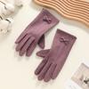 Warm gloves Three-line rabbit velvet men's and women's fashion cold-proof velvet outdoor cycling autumn and winter gloves