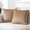 Velvet Solid Pillow Cover Removable Washable Sofa Cushion Case Soft Cozy Home Decor Elegant Comfortable Accent