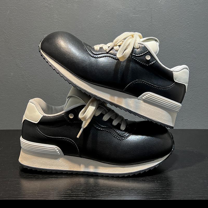 Men's Shoes 2026 Autumn and Winter New Big Head Round Toe Sports Shoes Men's and Women's Thick Soled Casual Board Shoes
