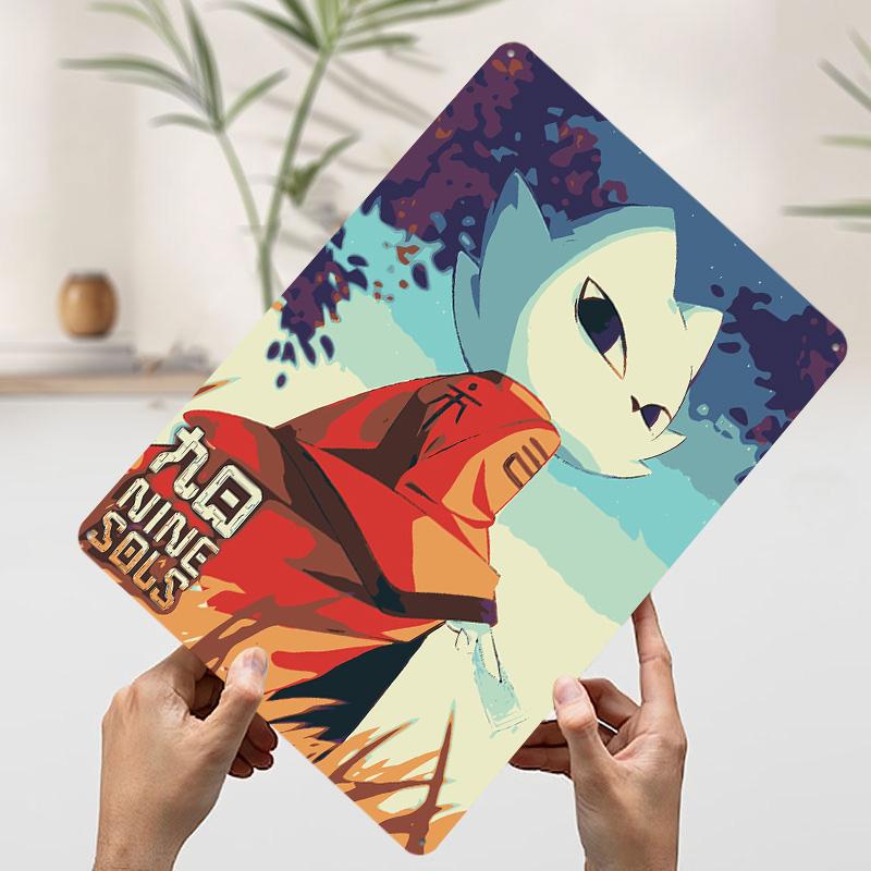 

Nine Sols Character Art Tin Plaque Poster Customized Wall Art Retro Vintage Metal Signs for Man Cave Office Decor Coffee Bar 7.9x11.8In(20x30cm)
