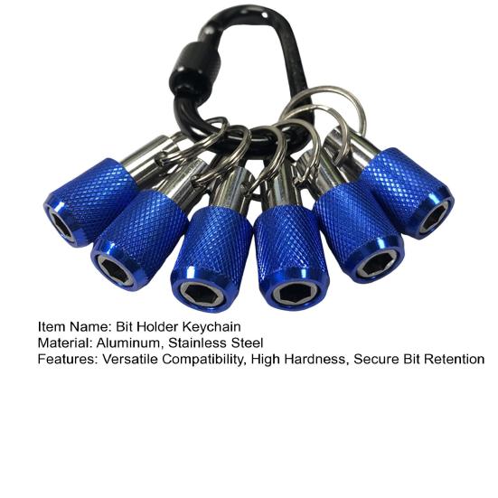 6 Buc/Set Suport Bit 1/4 Inch Breloc Tije Extensie Suport Biți Șurubelniță Hexagonală cu Carabină Schimbare Rapidă Adaptor Soclu Bit Șurub