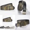 Unique And Stylish Pu Leather Belt With Rivets And Eyelets For Men And Women