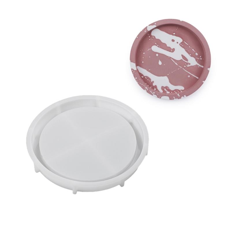 Büyük Tepsi Reçine Kalıpları Silikon Yuvarlak Tabak Kalıpları, Meyve Tepsisi için Tabak Reçine Epoksi Döküm Kalıpları, Ev Dekorasyonları Kalıpları