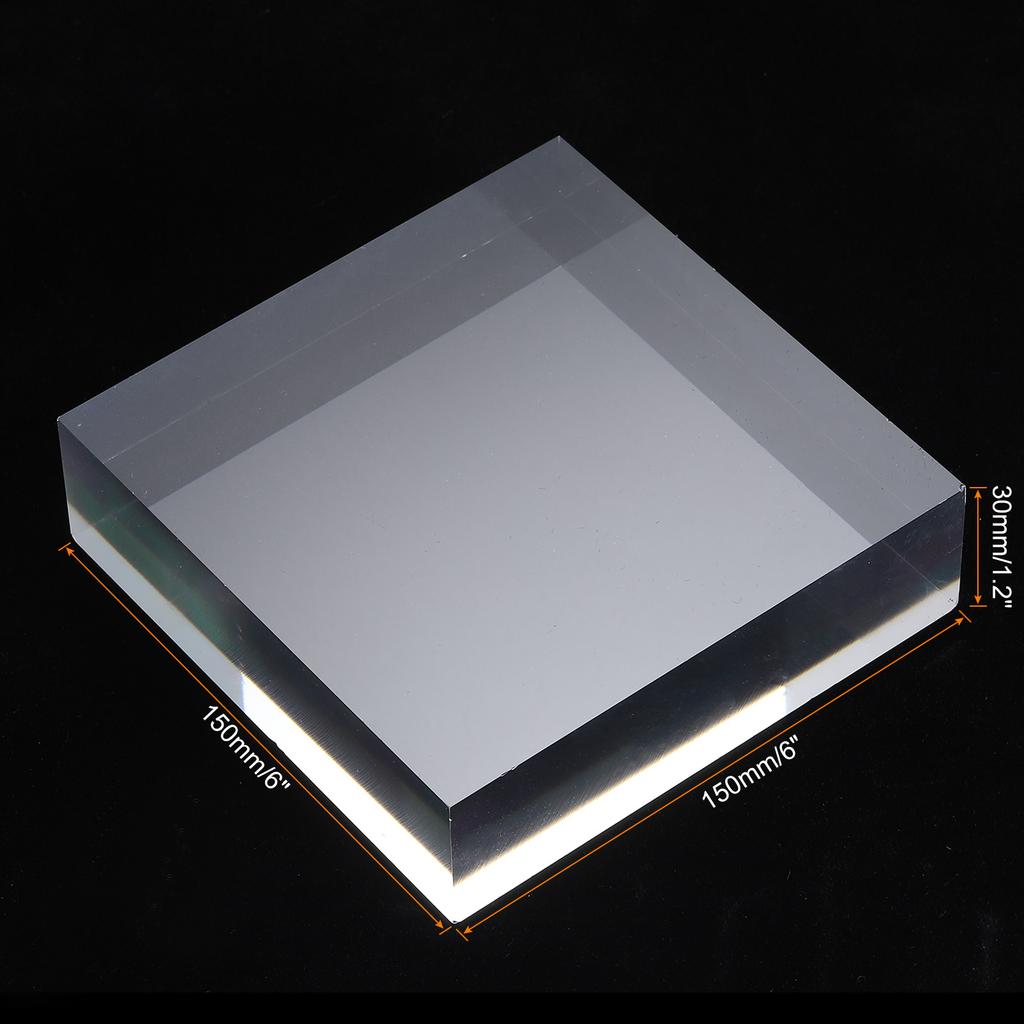 1pcs Acrylic Square Display Stand Base Solid Clear Display Block Clear Jewelry Stand Ring Showcase Holder Base for Collectibles