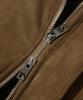 Trillion Suede Rivet Blouson Zip-Up Jacket (Brown)