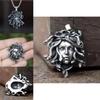 Medusa Mythologie Halskette mit Schlangenanhänger aus Zinklegierung für Gothic-Mode-Enthusiasten
