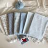 Tela de Algodón 100% de 1 m Cuadrícula Azul Lunares Florales Estampado Digital Tela para Ropa Ropa de Casa Ropa de Cama Manteles Cortinas Manualidades