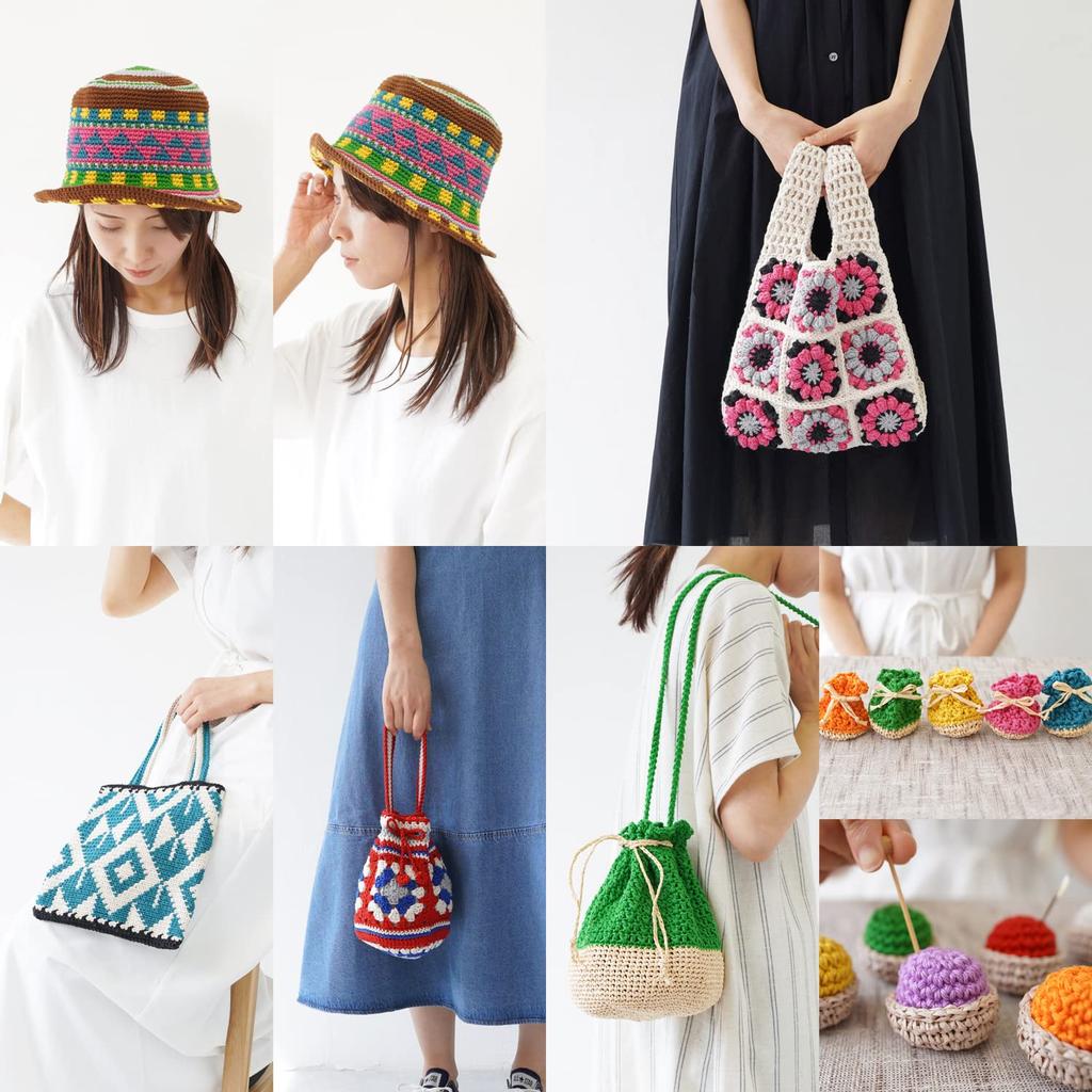 Amity Cotton Wool Extra 30g Made in Orange Yarn, Thick, (approx. 36m), 100% Cotton, Japan, 5-Ball Set,