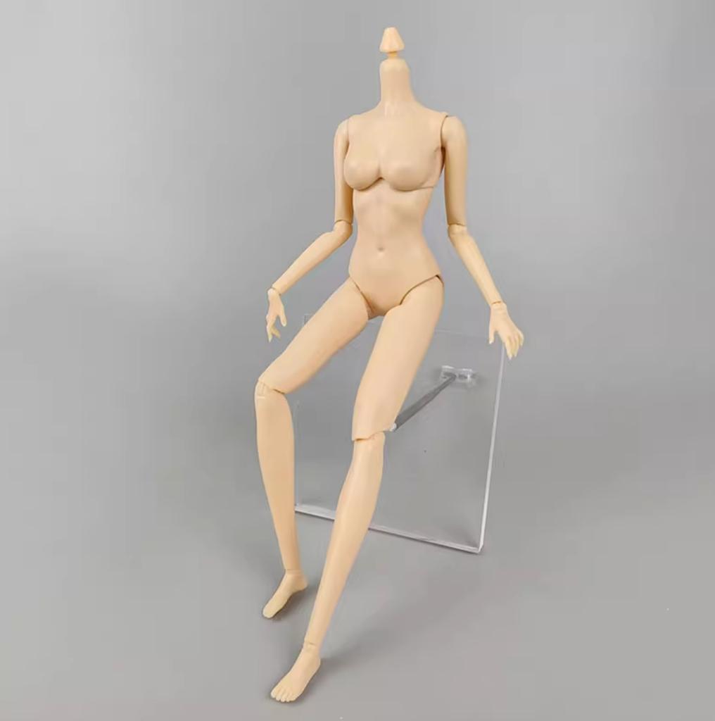 1/6 Super Model Doll Body Joints Movable Solid Doll 30cm Replacement Body For FR/IT Doll Heads Light Beige Pink White Skin Tone