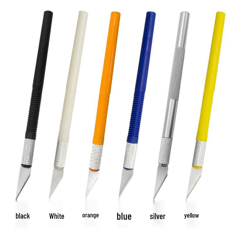 

Пластиковый заусенец и резьба Универсальный нож для рукоделия и резки бумаги White - OPP + 5 Blades