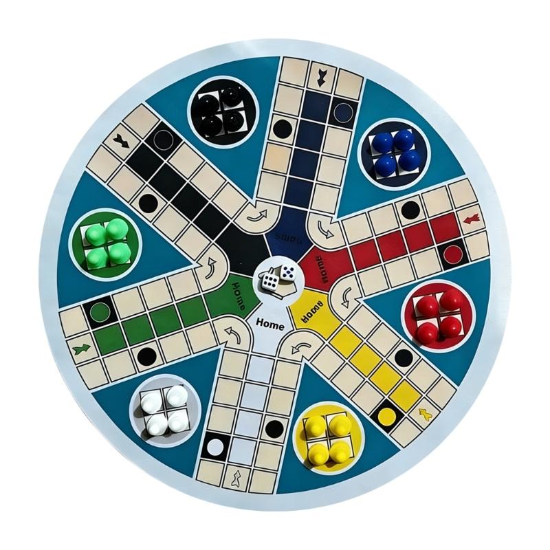 

Складной круглый игровой набор «Летающие шашки» на 6 игроков с разноцветными фишками, стратегическая игрушка для семейных и дружеских встреч 1
