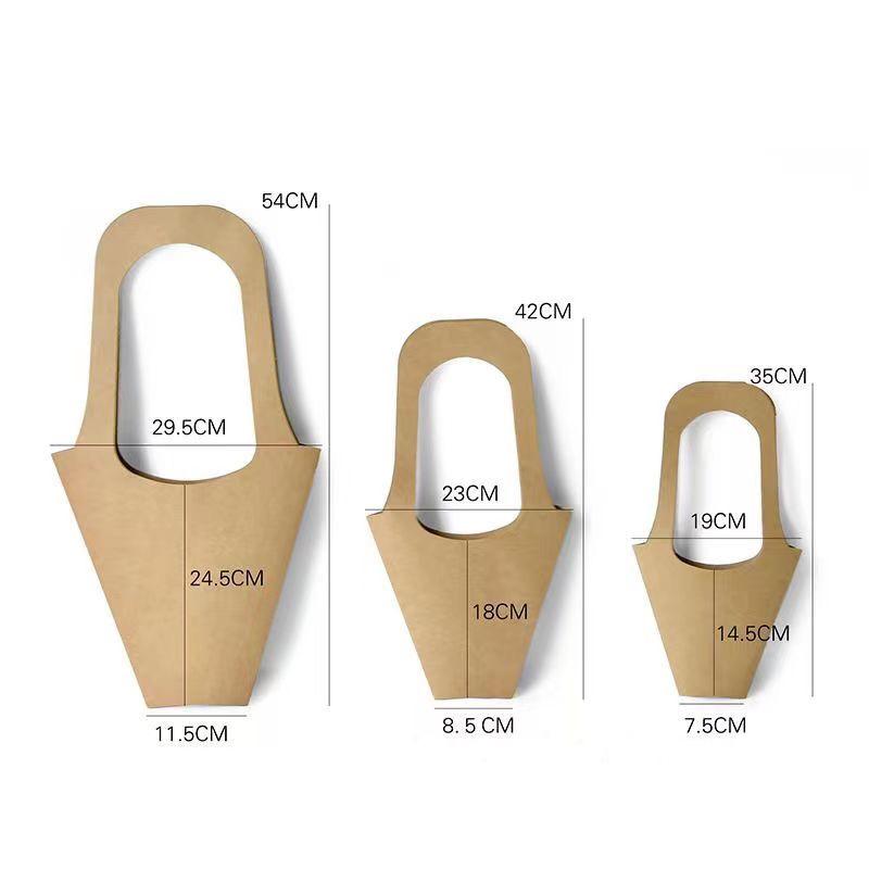 10Pcs Kraft Paper Flower Bag Valentine'S Day And Mother'S Day Bouquet Wrapping Paper