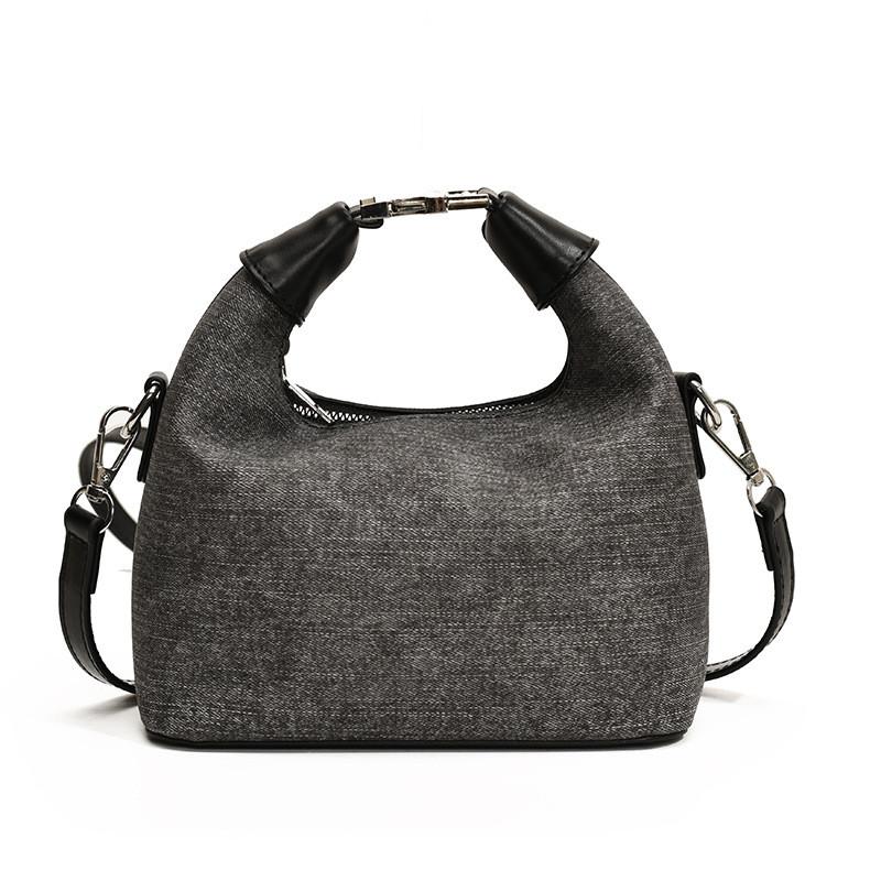 Ielgy Retro Denim Small Bag Ladies All-Match Cross-Body Fashion One-Shoulder Portable Dumpling Bag