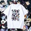 Hot Sale Jujutsu Kaisen Cute Chibi Characters Collage Print T-shirt Anime Streetwear Unisex Tee High-quality Trendy Graphic Tops