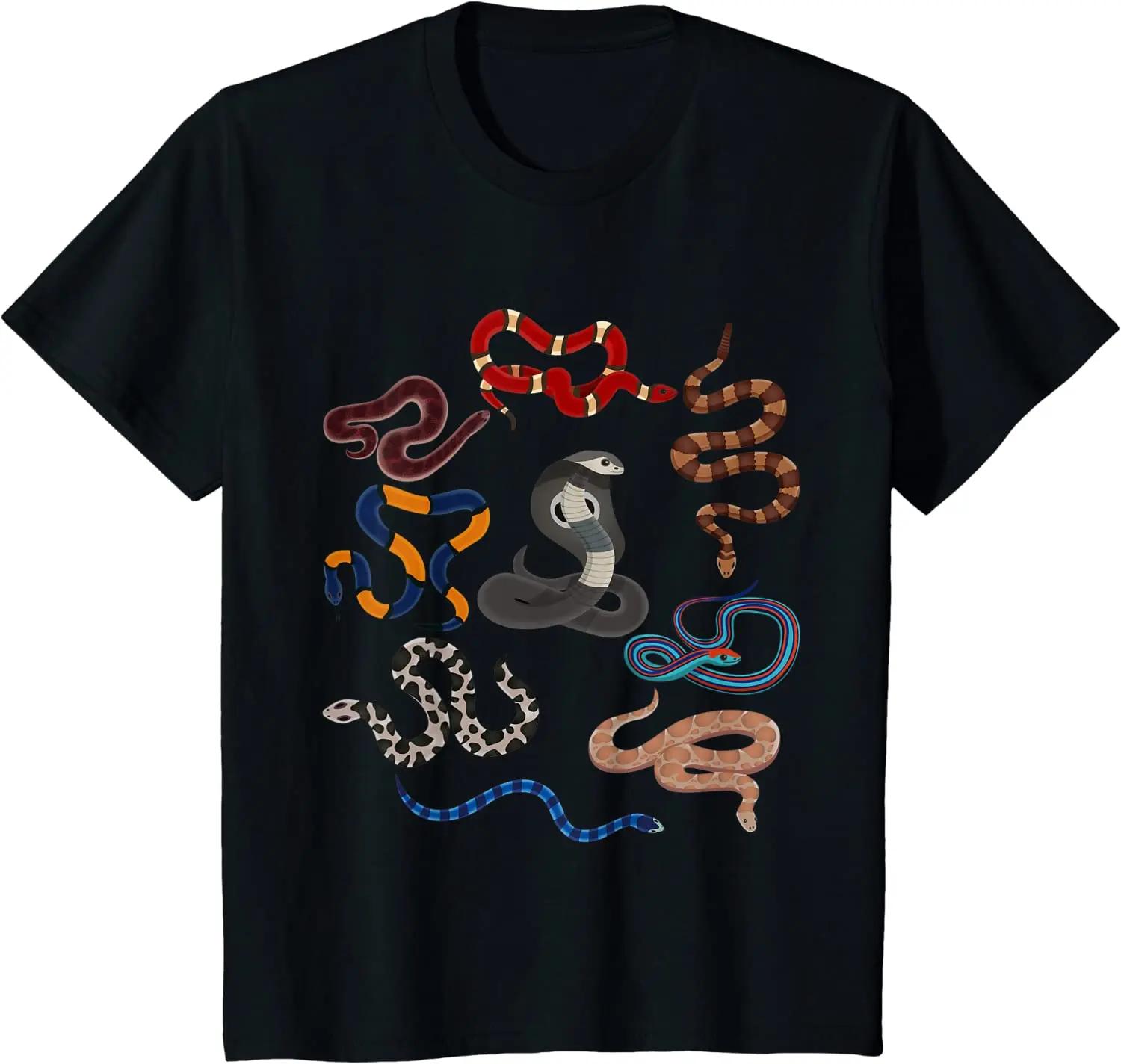 

Snake Animal Wildlife Reptile Gift T-Shirt 100% Cotton O-Neck Summer Short Sleeve Casual Mens T-shirt Size S-3XL XXXXXL чёрный