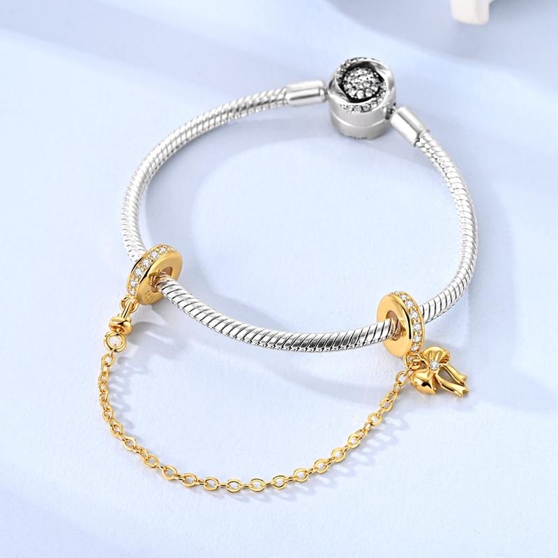 Gold Series Diy Charms Bead Original Copper Inlaid Zirconium Sun Leopard Pendants Fit Bracelet Jewelry Gift Marking